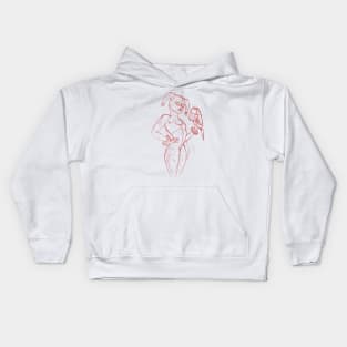 Jokers girl sketch red Kids Hoodie